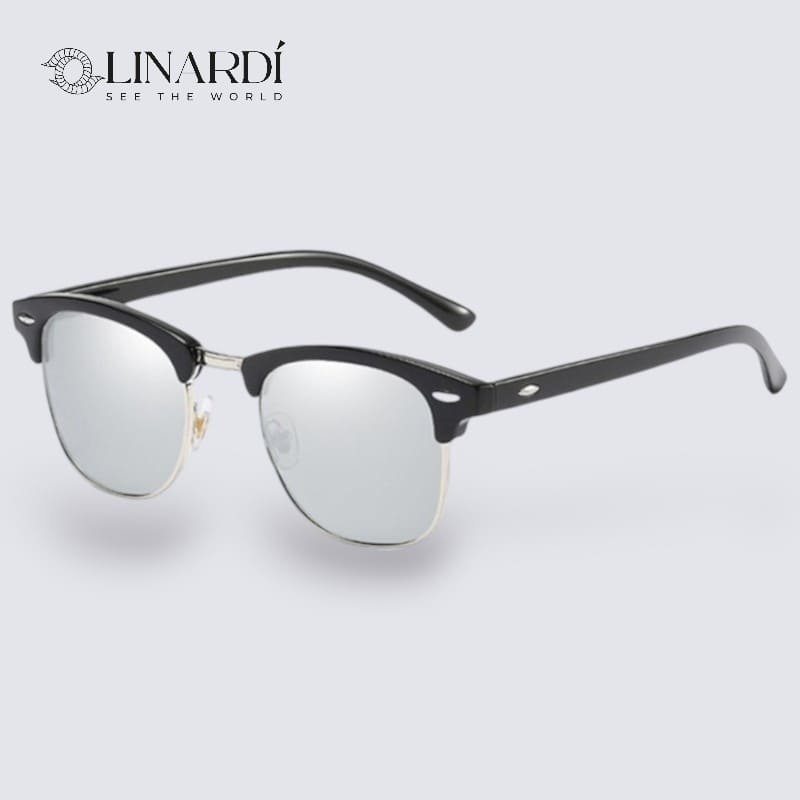 Gafas de sol clubmaster plateado